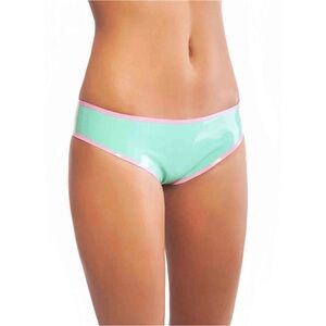 Women’s new Latex Underwear Panties Pink Trim size medium